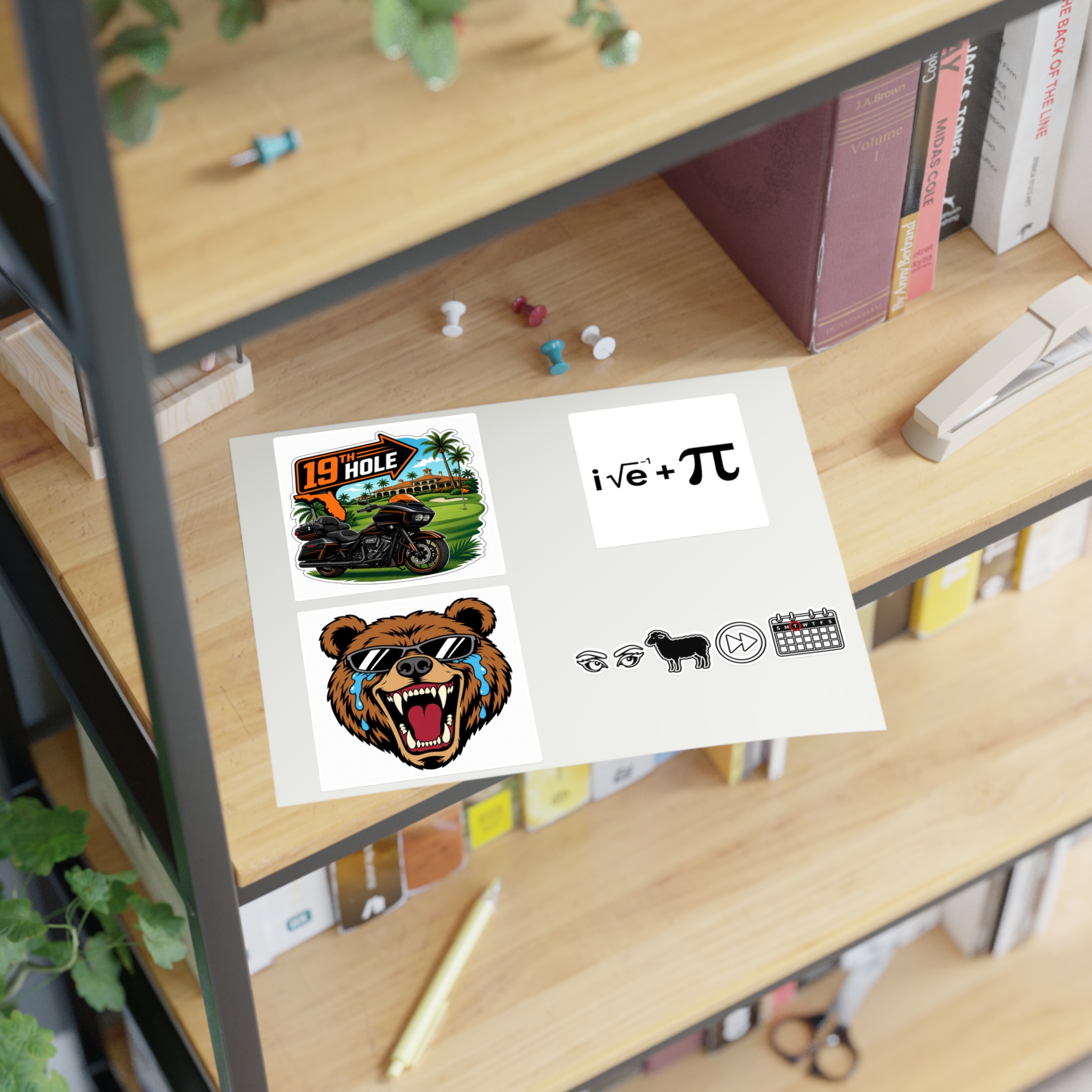 Custom stickers and decals mockup
